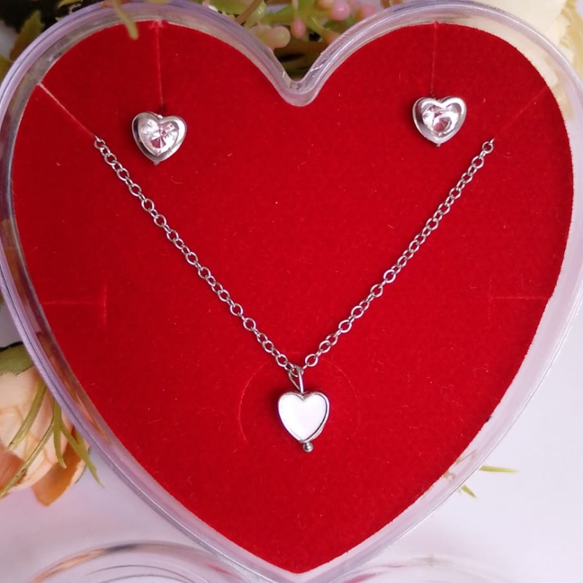 Conjunto de jóias coração
