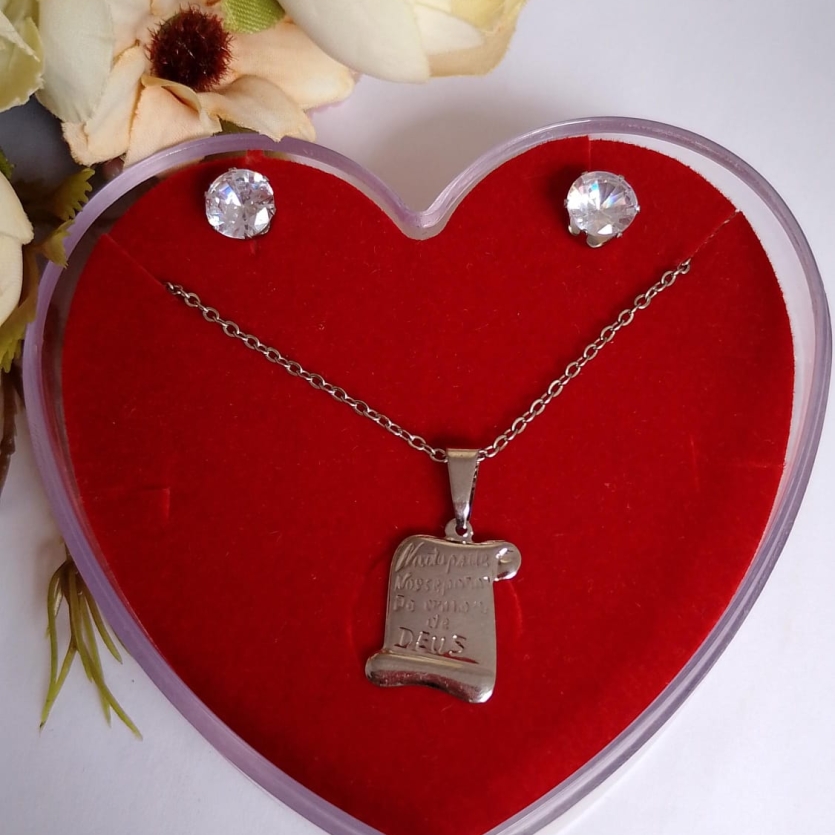 Conjunto de jóias em aço inoxidável