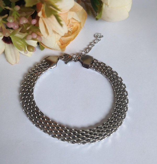 Pulseira em aço inoxidável