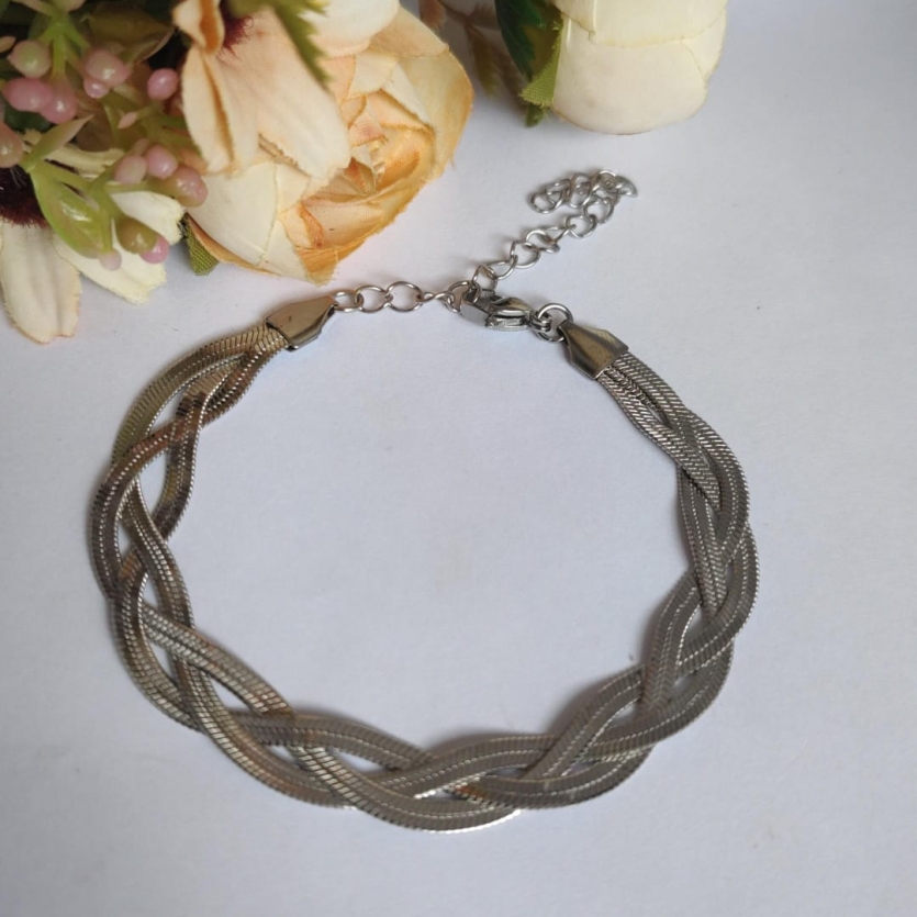 Pulseira fita trancada