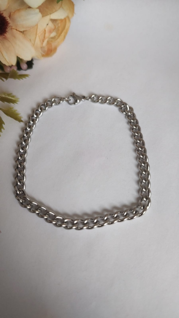 Pulseira Grumet 1x1 em Aço Inoxidável – Discreta, Moderna e Atemporal