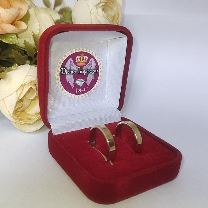 Alianças de moedas retas 3mm